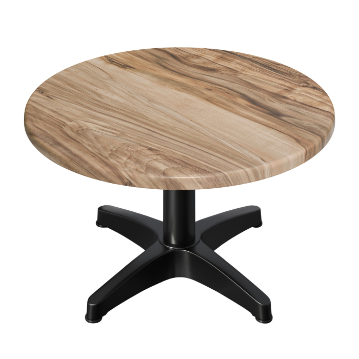 WBC | Werzalit Lounge-pöytä | Ø:H 60 x 40 cm | Sheesham / Schwarz | Zusatzgewicht