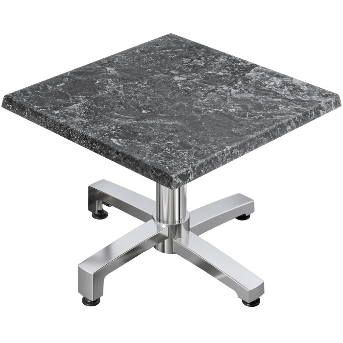 WBO | Werzalit Lounge-pöytä | B:T:H 60 x 60 x 40 cm | Felsen / Aluminium | Klappbar | Zusatzgewicht