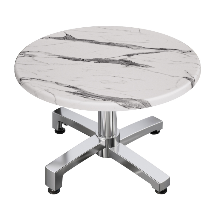 WBO | Werrzalit loungebord | Ø:H 60 x 40 cm | Hvit marmor / Aluminium