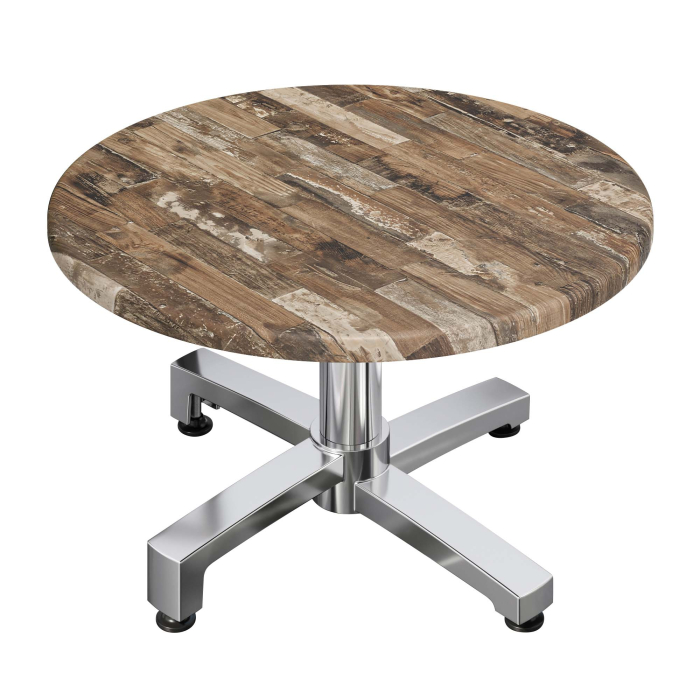 WBO | Werzalit Loungetafel | Ø:H 60 x 40 cm | Vintage Oud / Aluminium | Extra gewicht