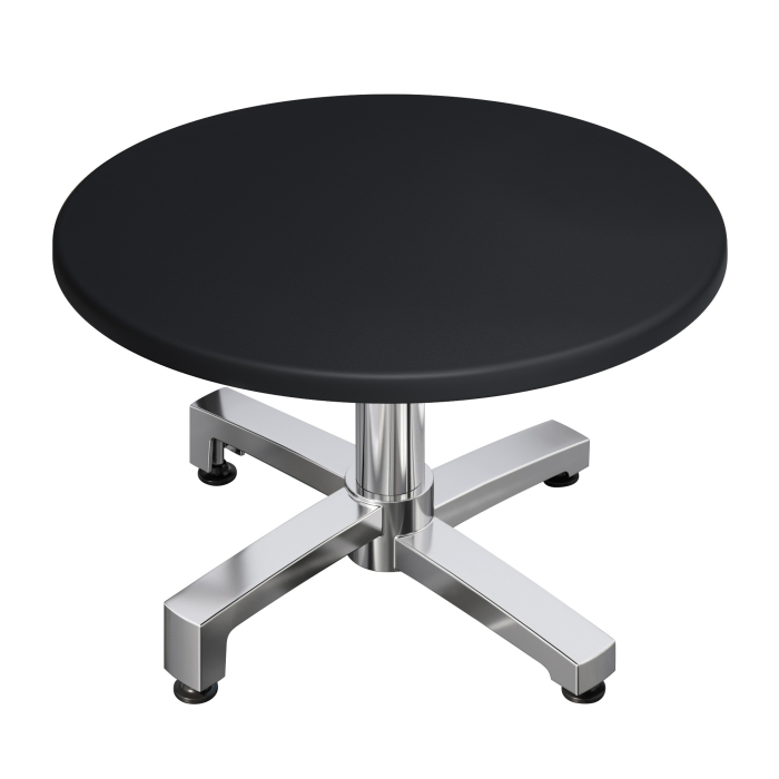 WBO | Werzalit Lounge-pöytä | Ø:H 70 x 40 cm | Schwarz  / Aluminium