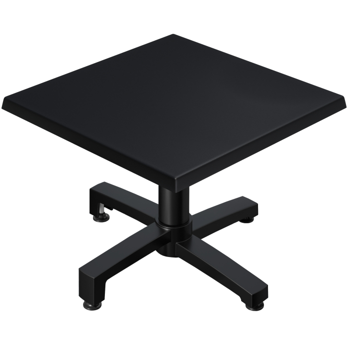 WBO | Werzalit lounge table | W:D:H 60 x 60 x 40 cm | Black / Black | Foldable | Additional weight