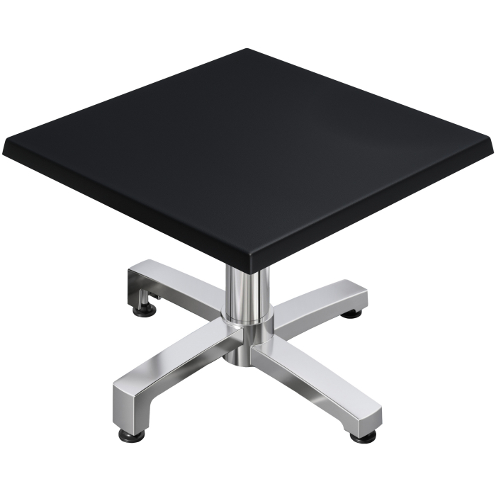 WBO | Werzalit Lounge Table | W:D:H 60 x 60 x 40 cm | Czarny / Aluminium | Składany | Dodatkowa waga