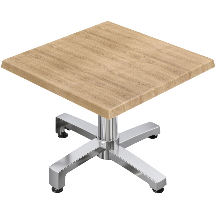 WBO | Werzalit Lounge Table | W:D:H 60 x 60 x 40 cm | Dąb / Aluminium | Składany | Dodatkowa waga