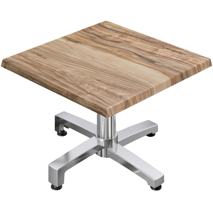 WBO | Werzalit Lounge Table | W:D:H 60 x 60 x 40 cm | Sheesham / Aluminium | Dodatkowa waga