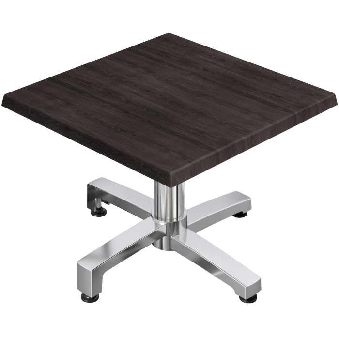 WBO | Werzalit Lounge Table | W:D:H 60 x 60 x 40 cm | Wenge / Aluminium | Składany | Dodatkowa waga