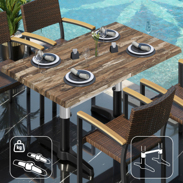 WBC | 31257 | An: Pr: Al: 120 x 70 x 78,5 cm | Vintage Antiguo / Negro | Rectangular | Peso adicional + conector