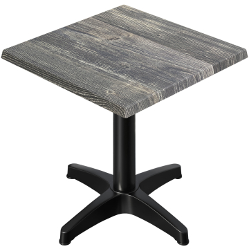 WBC | 31257 | B:D:H 60 x 60 x 78,5 cm | Rustik fyrretræ / sort | Firkantet