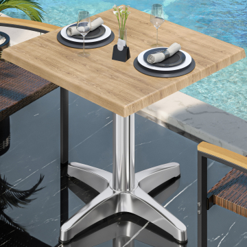 WBC | 31257 | B:D:H 70 x 70 x 78,5 cm | Eg / Aluminium | Firkantet