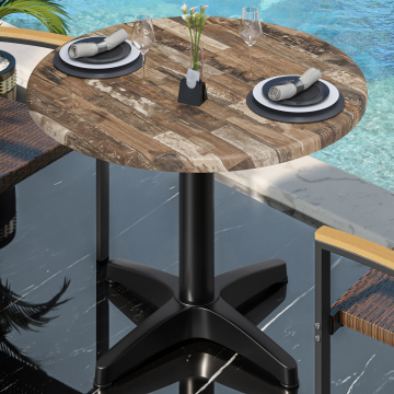 WBC | 31257 | Ø:H 60 x 78,5 cm | Vecchio Vintage / Nero | Rotondo