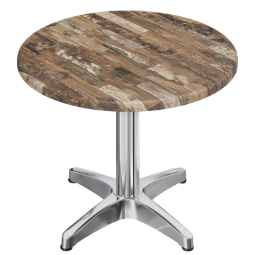 WBC | 31257 | Ø:H 60 x 78,5 cm | Vintage gammel / aluminium | Rund