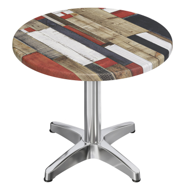 WBC | 31257 | Ø:H 70 x 78,5 cm | Colore vintage / alluminio | Rotondo