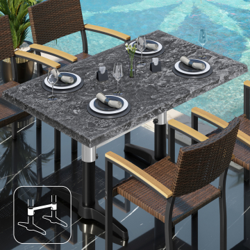 WBC | 31257 | L: P: A: 120 x 70 x 78,5 cm | Roccia / Nero | Rettangolare | Connettore