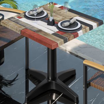 WBC | 31257 | L:P:H 60 x 60 x 78,5 cm | Colore vintage / nero | Quadrato