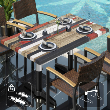 WBC | 31257 | W: D: H: 120 x 70 x 78.5 cm | Vintage coloured / black | Rectangular | Additional weight + connector