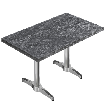 WBC | Bistro Außen Tisch | B: T: H:  120 x 70 x 78,5 cm | Felsen / Aluminium | Rechteckig | Zusatzgewicht + Verbinder