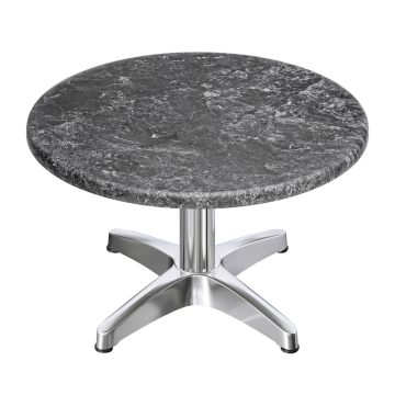 WBC | Mesa Werzalit baja | Ø:H 70 x 40 cm | Roca / Aluminio | Peso adicional