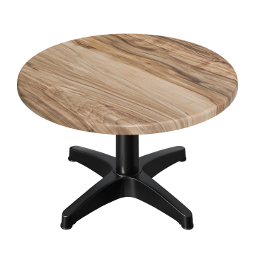 WBC | Mesa Werzalit baja | Ø:H 70 x 40 cm | Sheesham / Negro | Peso adicional