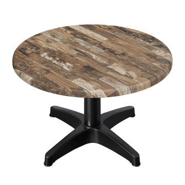 WBC | Mesa Werzalit baja | Ø:H 70 x 40 cm | Vintage / Negro | Peso adicional