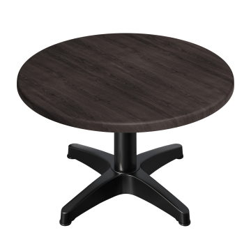 WBC | Table basse Werzalit | Ø:H 70 x 40 cm | Wengé / Noir | Poids supplémentaire