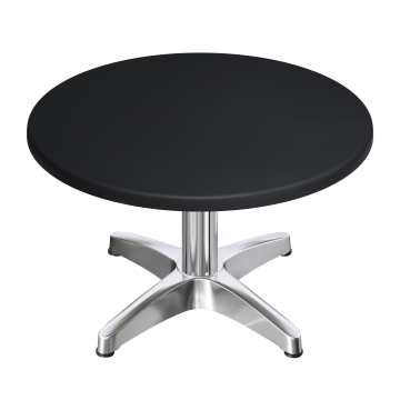 WBC | Werzalit loungebord | Ø:H 60 x 40 cm | Sort / Aluminium | Ekstra vægt