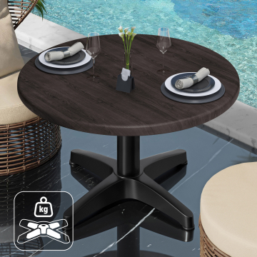 WBC | Werzalit Loungetafel | Ø:H 60 x 40 cm | Wenge / Zwart | Extra gewicht