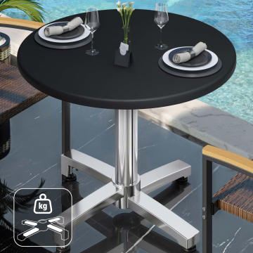 WBO | 31257 | Ø:Al 70 x 76 cm | Negro / Aluminio | Redondo | Peso adicional