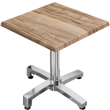 WBO | 31257 | B:D:H 60 x 60 x 76 cm | Sheesham / Aluminium | Firkantet | Ekstra vægt