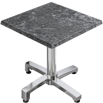 WBO | 31257 | B:D:H 60 x 60 x 76 cm | Sten / Aluminium | Firkantet