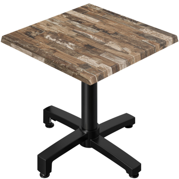 WBO | 31257 | B:D:H 60 x 60 x 76 cm | Vintage Oud / Zwart | Vierkant