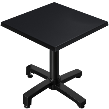 WBO | 31257 | B:D:H 60 x 60 x 76 cm | Zwart / Zwart | Vierkant
