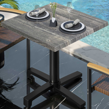 WBO | 31257 | B:D:H 70 x 70 x 76 cm | Rustikk Furu/Sort | Torget