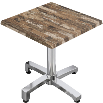 WBO | 31257 | B:D:H 70 x 70 x 76 cm | Vintage gammel / aluminium | Torget | Ekstra vekt