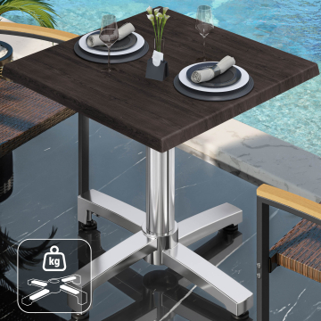 WBO | 31257 | B:D:H 70 x 70 x 76 cm | Wenge / Aluminium | Fyrkant | Ytterligare vikt