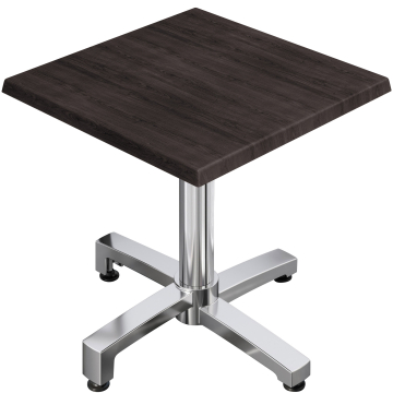 WBO | 31257 | B:D:H 70 x 70 x 76 cm | Wenge / aluminium | Torget | Ekstra vekt