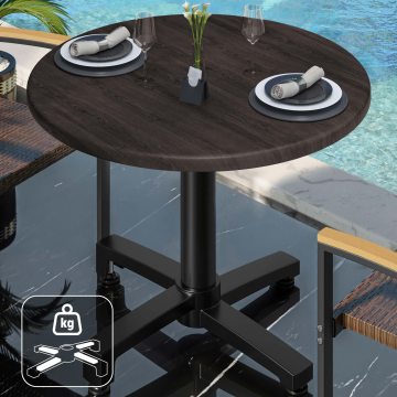 WBO | 31257 | Ø:H 60 x 76 cm | Wenge / Svart | Runda | Ytterligare vikt