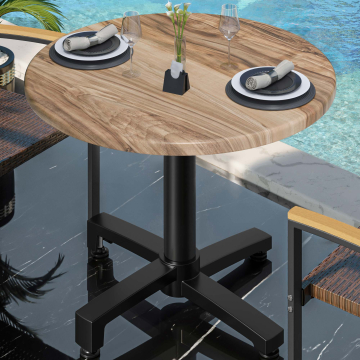 WBO | 31257 | Ø:H 70 x 76 cm | Sheesham / noir | Rond