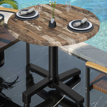 WBO | 31257 | Ø:K 70 x 76 cm | Vintage vanha / musta | Pyöreä