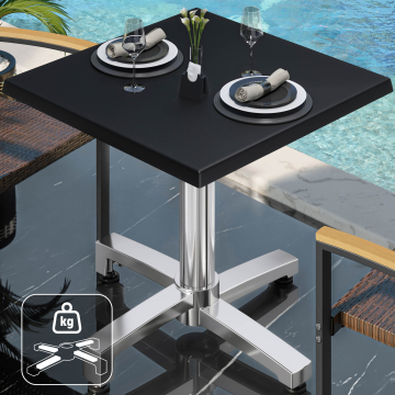 WBO | 31257 | L:P:H 60 x 60 x 76 cm | Noir / aluminium | Carré | Poids supplémentaire