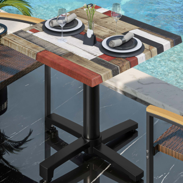 WBO | 31257 | L:P:H 70 x 70 x 76 cm | Colore vintage / nero | Quadrato