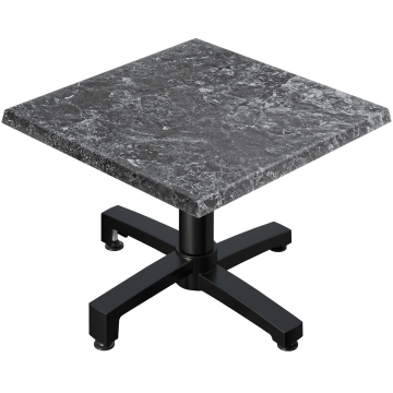 WBO | Jamaika Loungetisch | B:T:H 60 x 60 x 40 cm | Felsen / Schwarz | Klappbar | Zusatzgewicht