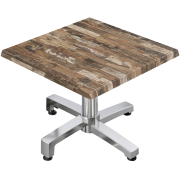 WBO | Jamaika Loungetisch | B:T:H 60 x 60 x 40 cm | Vintage Old / Aluminium