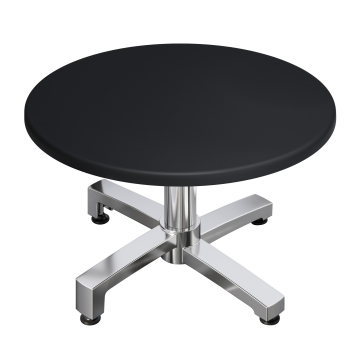 WBO | Jamaika Loungetisch | Ø:H 70 x 40 cm | Schwarz  / Aluminium | Klappbar | Zusatzgewicht