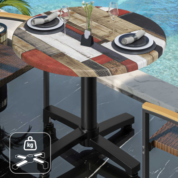 WBO | Werzalit Bistro Table | Ø:H 60 x 76 cm | Vintage Coloured / Black | Dodatkowa waga