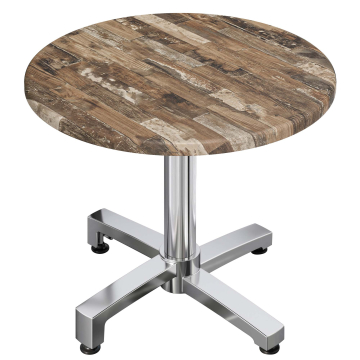 WBO | Bistro Außen Tisch | Ø:H 60 x 78,5 cm | Vintage Old / Aluminium | Rund