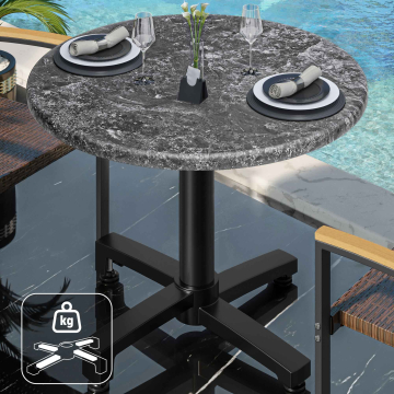 WBO | 31257 | Ø:H 60 x 76 cm | Rock / Black | Round | Additional weight