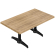 WBC | Mesa Werzalit baja | B: T: H:  120 x 70 x 40 cm | Roble / Negro | Peso adicional