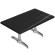 WBC | Tavolo da salotto Werzalit | B: T: H: 120 x 70 x 40 cm | Color del mármol negro / Alluminio |