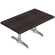 WBC | Werzalit Lounge Table | B: T: H: 120 x 70 x 40 cm | Wenge / Aluminium | Additional weight