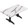 WBC | Werzalit lounge bord | B: T: H: 120 x 70 x 40 cm | Vit marmor / Svart | Ytterligare vikt + Ans